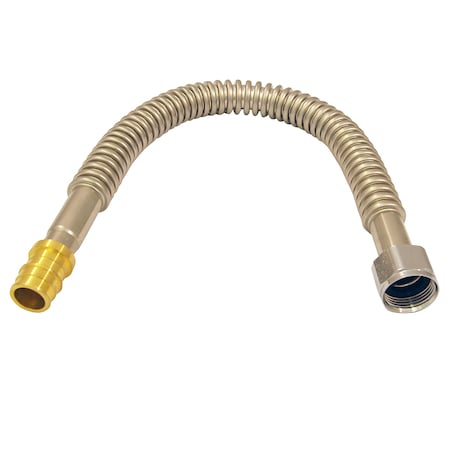 Apollo 3/4 in. Brass PEX-A Expansion Barb x 3/4 in. FNPT x 18 in. CSST Water Heater Connector EPXCSST18